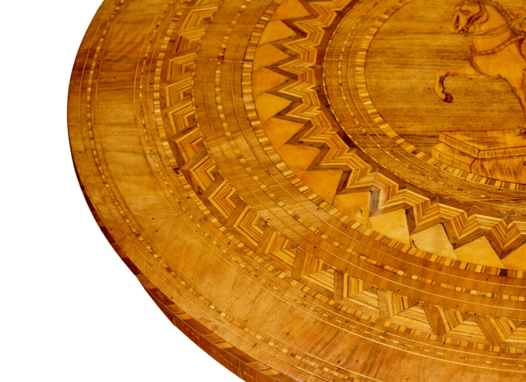 19th Century Inlaid Walnut Sorrento Table — image 2