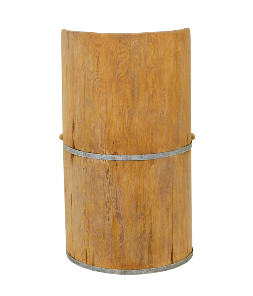 Mid Century Pine Trunk Hall Seat — image 7
