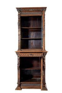 19th Century Flemish Oak and Stain Glass Cabinet — thumbnail 8