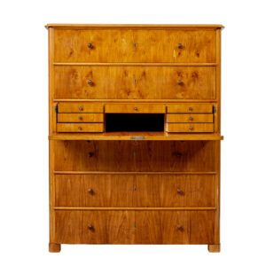 Tall 19th Century Elm Secretaire Chest of Drawers — thumbnail 9