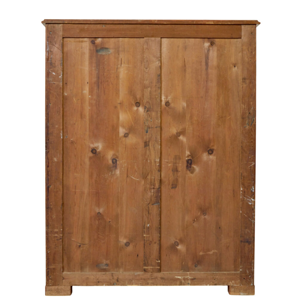 Tall 19th Century Elm Secretaire Chest of Drawers — image 7