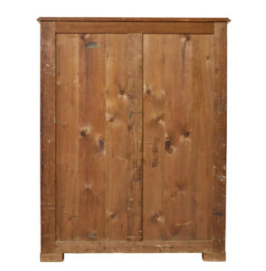 Tall 19th Century Elm Secretaire Chest of Drawers — thumbnail 7