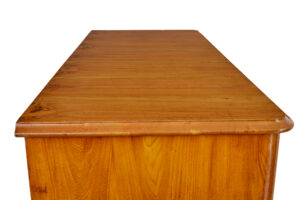 Tall 19th Century Elm Secretaire Chest of Drawers — thumbnail 3