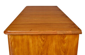 Tall 19th Century Elm Secretaire Chest of Drawers — thumbnail 2