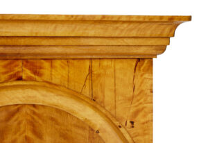 19th Century Swedish Empire Revival Birch Pier Mirror — thumbnail 4