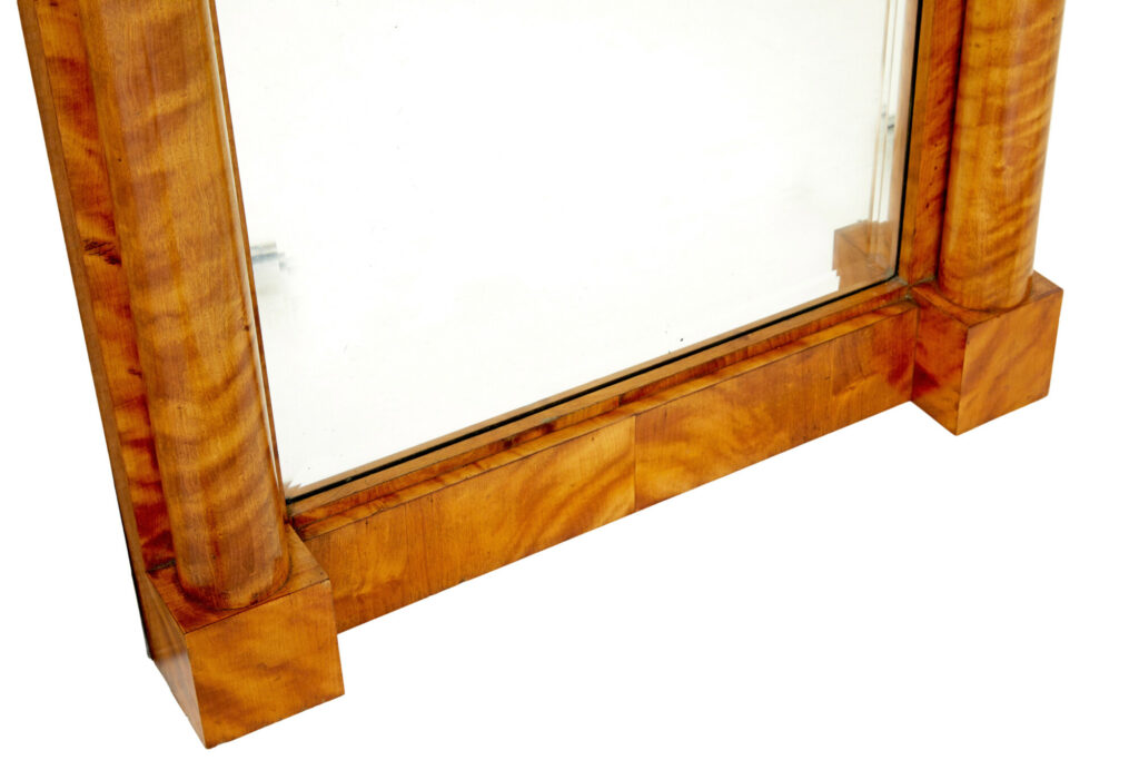 19th Century Swedish Empire Revival Birch Pier Mirror — image 2