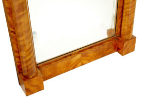 19th Century Swedish Empire Revival Birch Pier Mirror — thumbnail 2