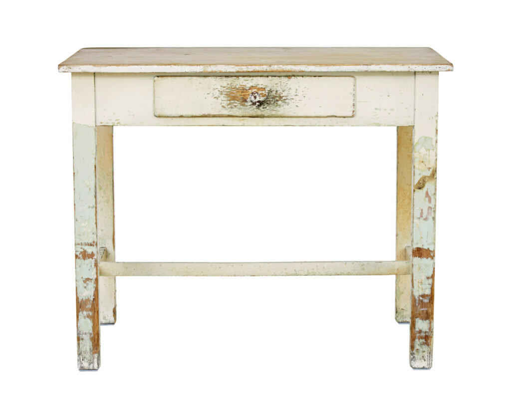 19TH CENTURY PAINTED PINE SIDE TABLE