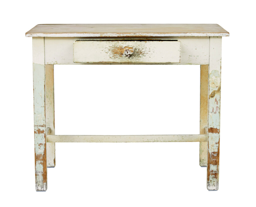 19th Century Painted Pine Side Table — image 8