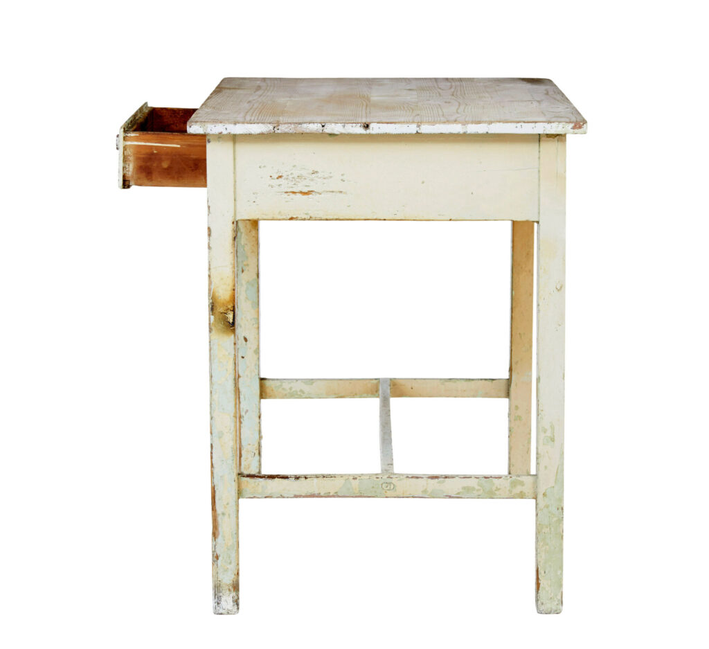 19th Century Painted Pine Side Table — image 7
