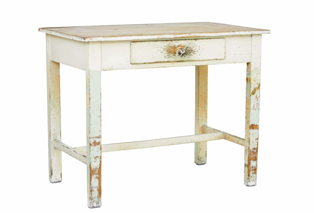19th Century Painted Pine Side Table — image 4