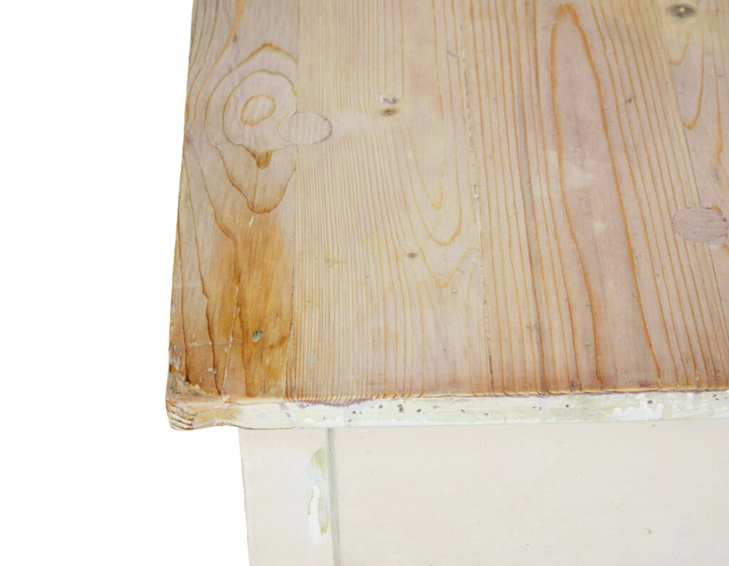 19th Century Painted Pine Side Table — image 2