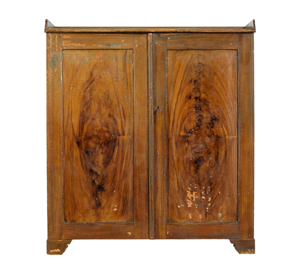Swedish 19th Century Rustic Painted Pine Cupboard