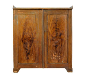 SWEDISH 19TH CENTURY RUSTIC PAINTED PINE CUPBOARD