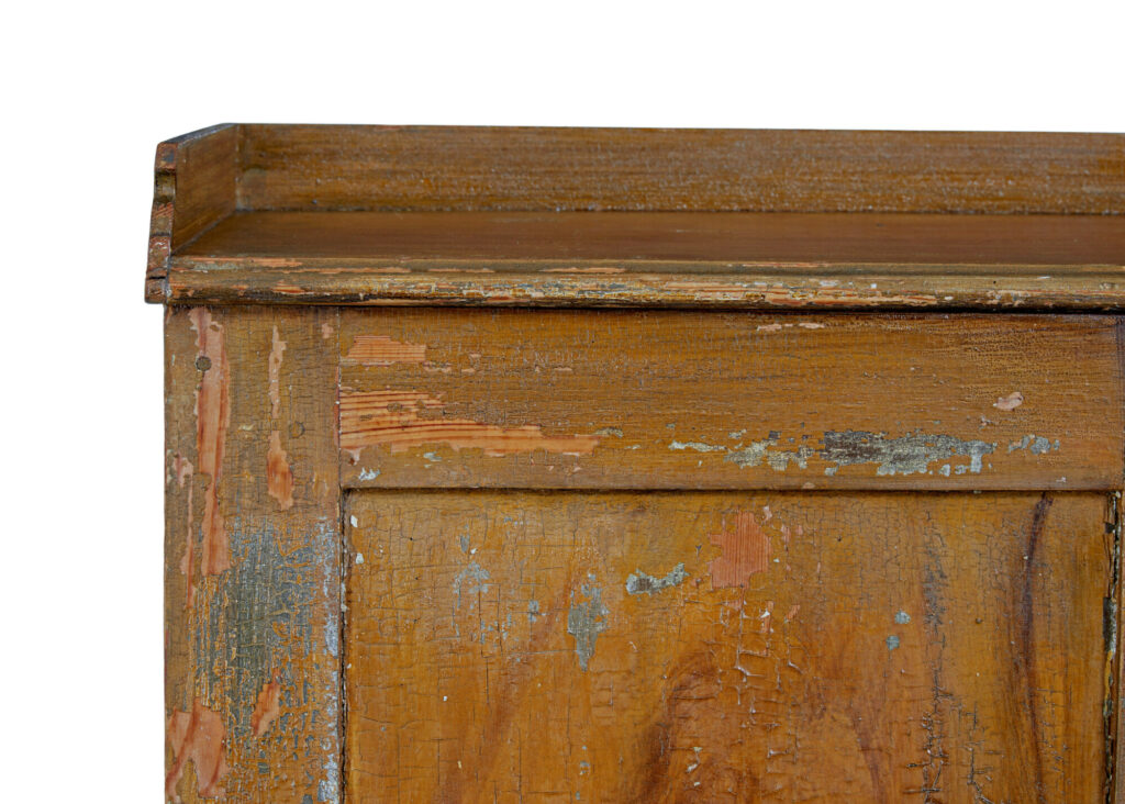 Swedish 19th Century Rustic Painted Pine Cupboard — image 4