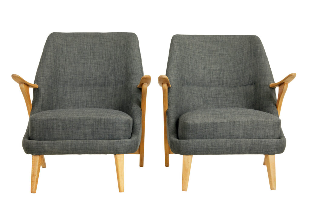Pair of Mid 20th Century Armchairs by Svante Skogh for Seffle Mobelfabrik