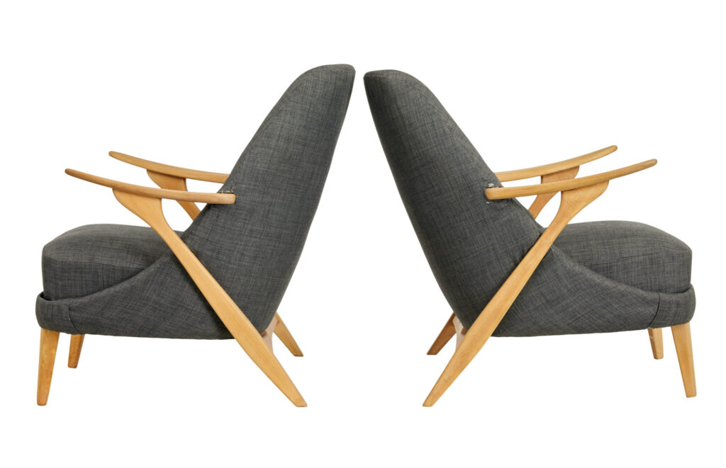 Pair of Mid 20th Century Armchairs by Svante Skogh for Seffle Mobelfabrik — image 9