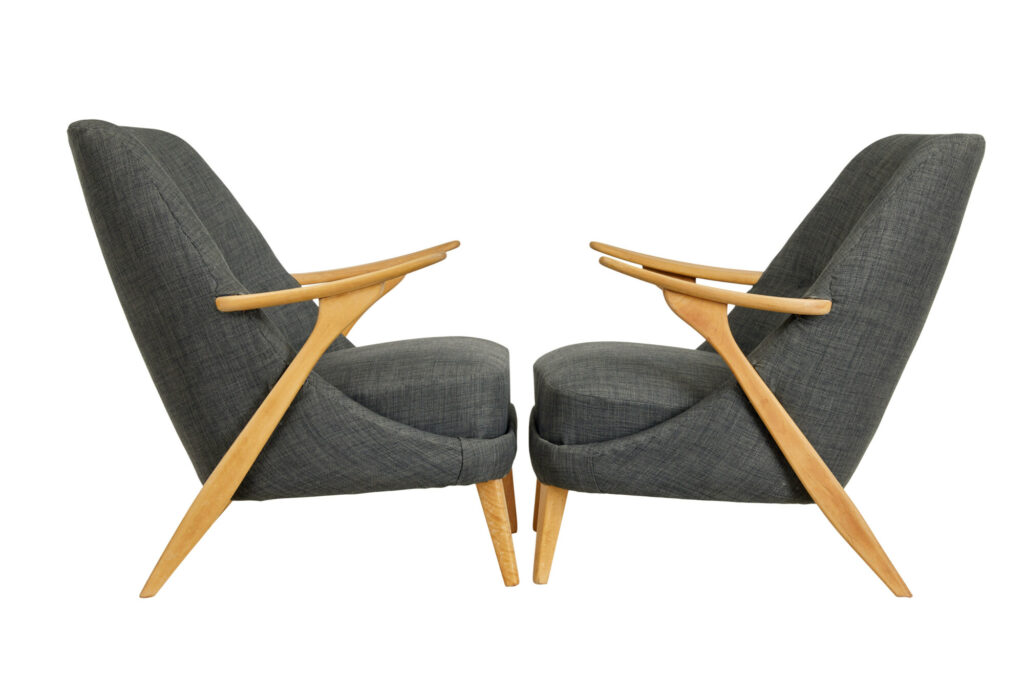 Pair of Mid 20th Century Armchairs by Svante Skogh for Seffle Mobelfabrik — image 8