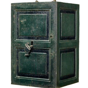 EARLY 19TH CENTURY PAINTED IRON SAFE