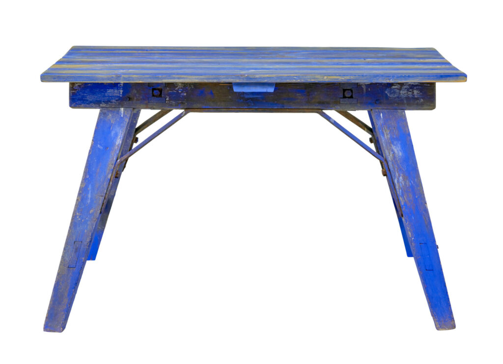 Early 20th Century Painted Pine Work Table — image 5