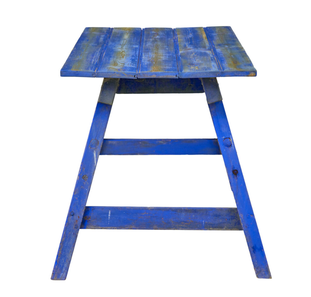 Early 20th Century Painted Pine Work Table — image 4