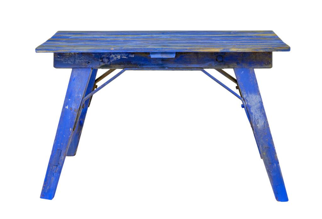 Early 20th Century Painted Pine Work Table — image 3