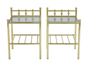 Pair of Mid 20th Century Brass and Glass Side Tables — thumbnail 5