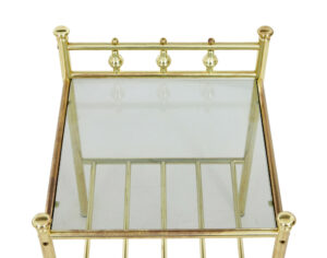 Pair of Mid 20th Century Brass and Glass Side Tables — thumbnail 7