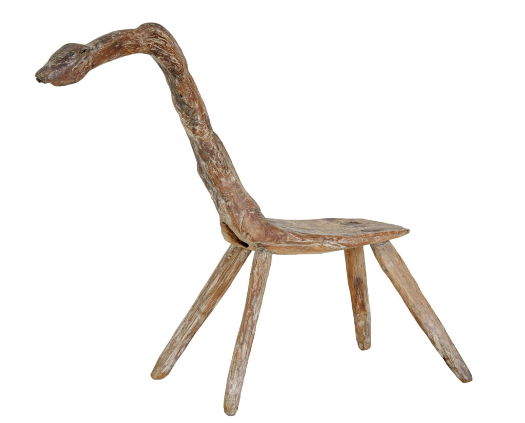 19th Century Natural Form Oak Childs Stool — image 4