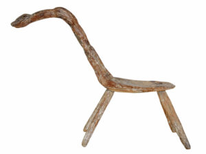 19TH CENTURY NATURAL FORM OAK CHILDS STOOL