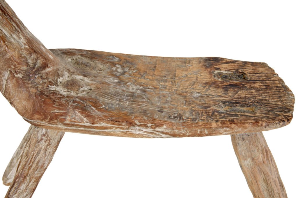 19th Century Natural Form Oak Childs Stool — image 7