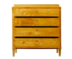 19th Century Swedish Birch Caddy Top Chest of Drawers — thumbnail 5