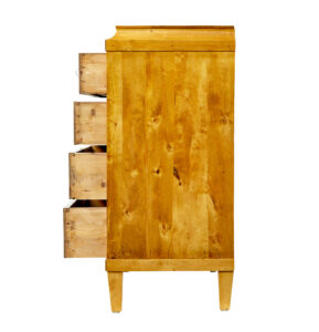 19th Century Swedish Birch Caddy Top Chest of Drawers — thumbnail 4