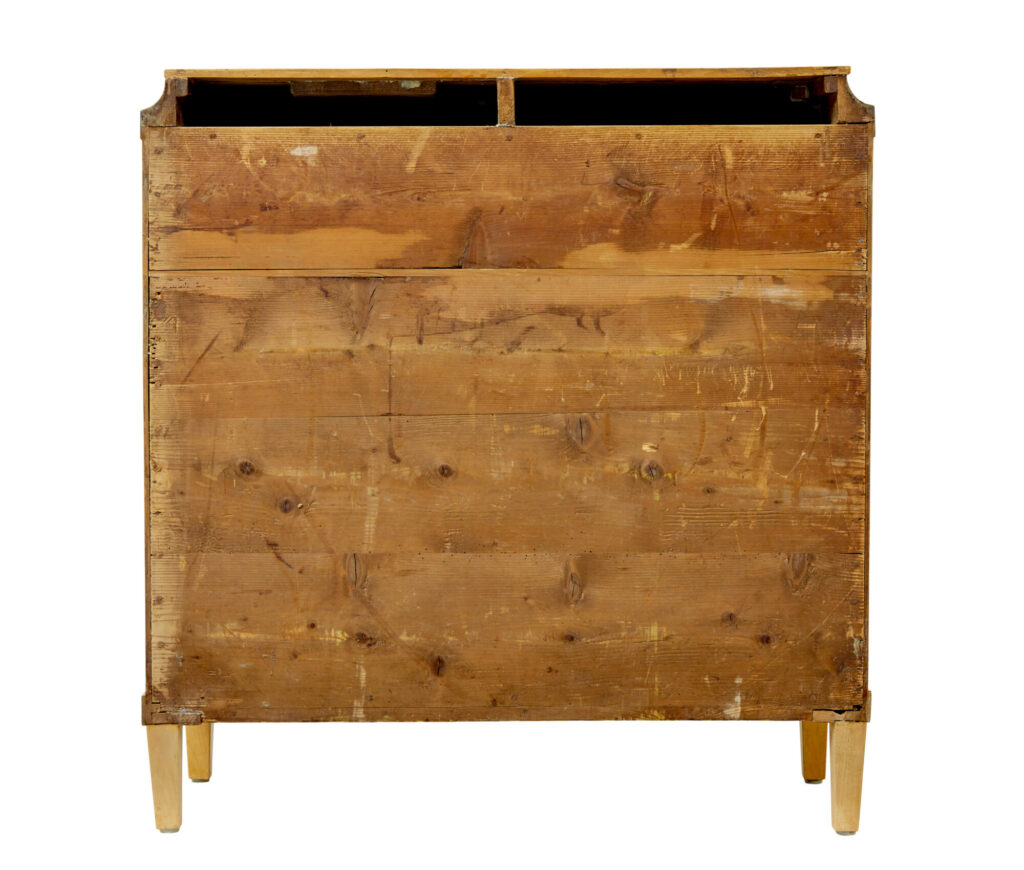 19th Century Swedish Birch Caddy Top Chest of Drawers — image 3