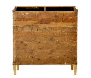 19th Century Swedish Birch Caddy Top Chest of Drawers — thumbnail 3