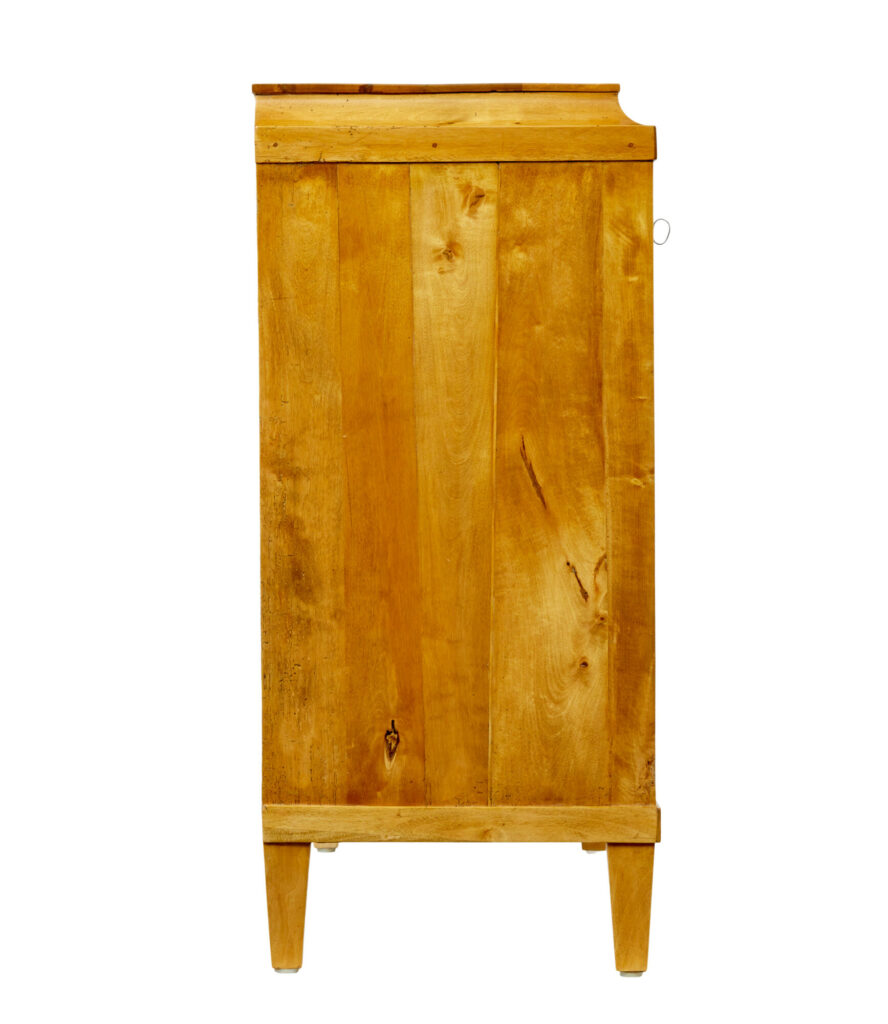 19th Century Swedish Birch Caddy Top Chest of Drawers — image 2