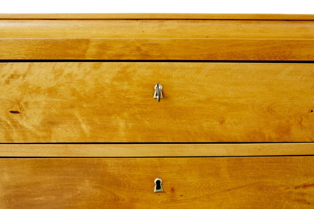 19th Century Swedish Birch Caddy Top Chest of Drawers — image 9