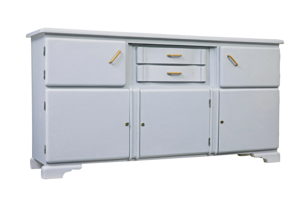 Early 20th Century Painted Pine Kitchen Sideboard — image 4