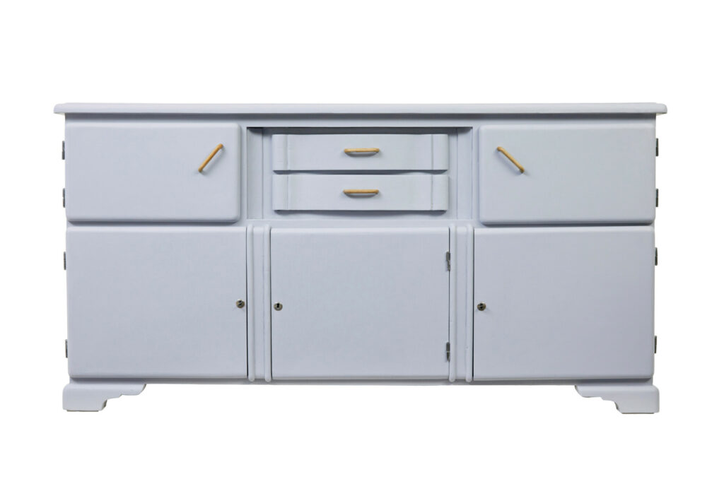 Early 20th Century Painted Pine Kitchen Sideboard