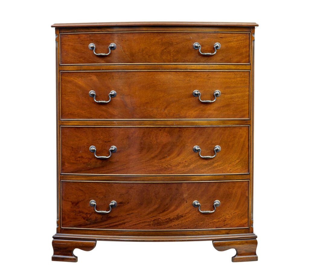 Mid Century Bowfront Mahogany Chest of Drawers by Adam Richwood — image 8