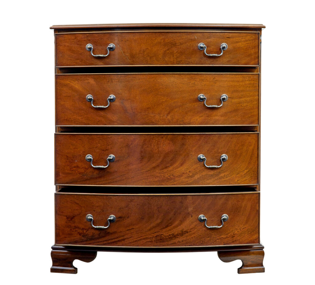 Mid Century Bowfront Mahogany Chest of Drawers by Adam Richwood — image 7