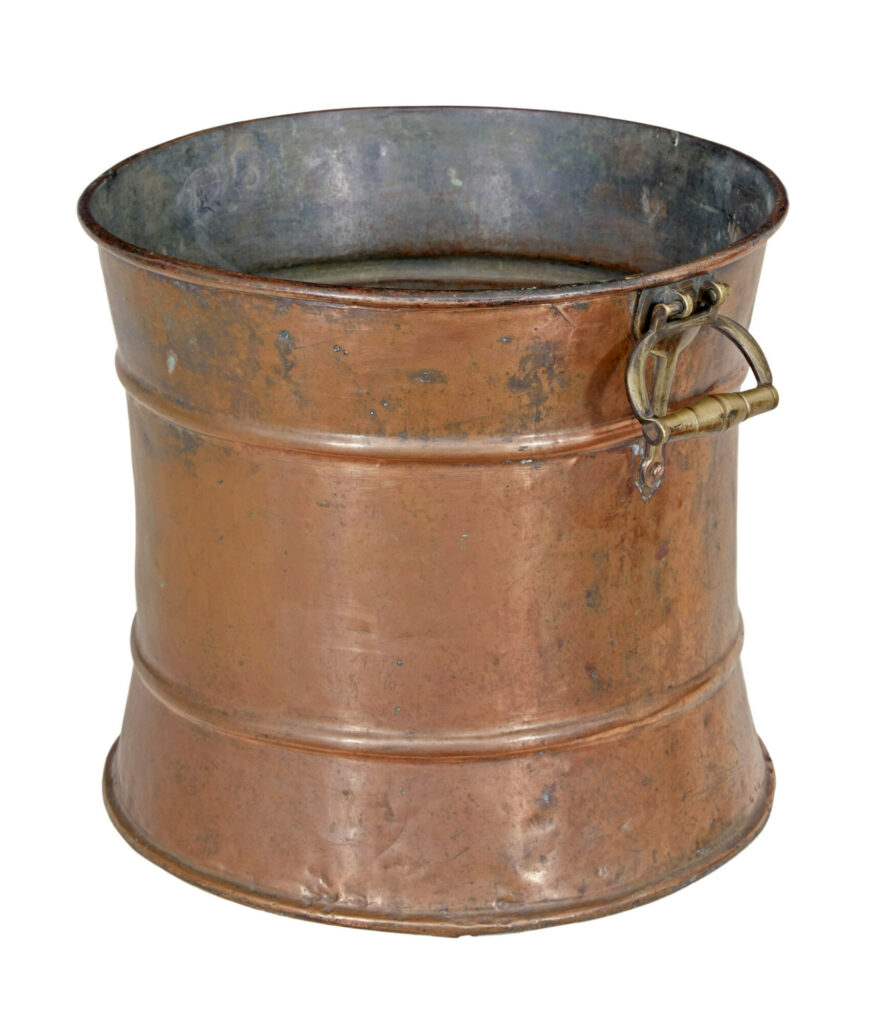 19th Century Victorian Copper and Brass Bin