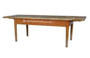 19th Century Burmese Hand Painted Teak Village Table — thumbnail 3