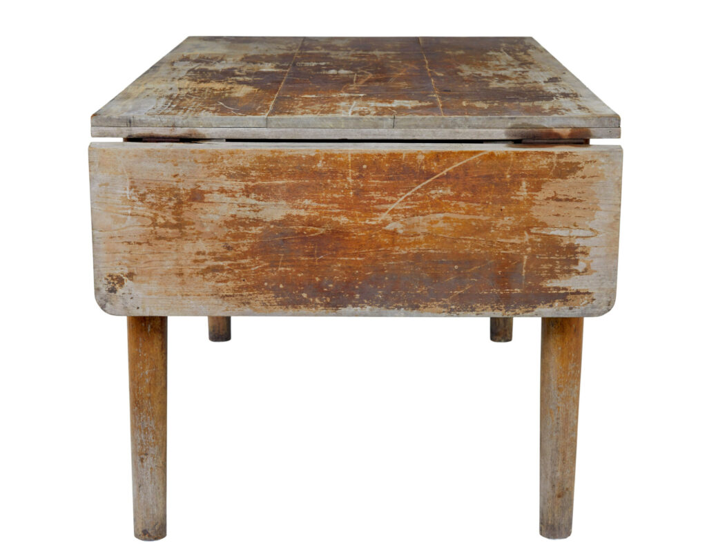19th Century Burmese Hand Painted Teak Village Table — image 9