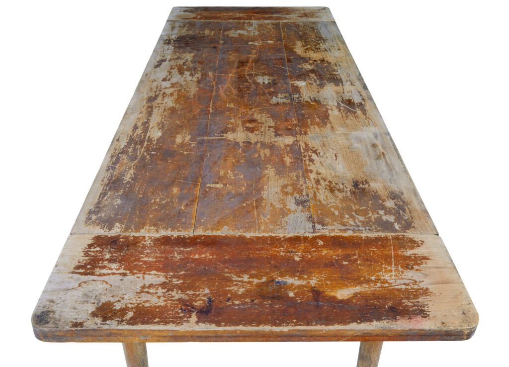 19th Century Burmese Hand Painted Teak Village Table — image 5