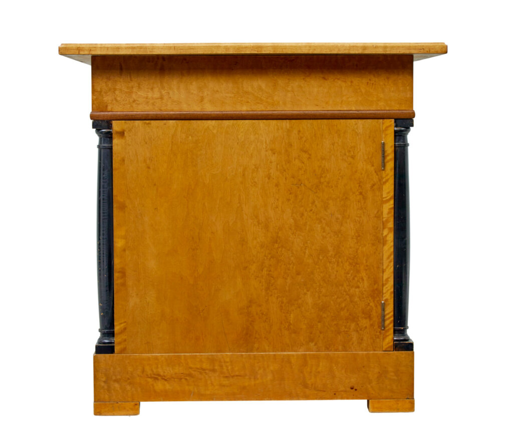 Swedish 19th Century Carved Birch Pedestal Desk — image 4
