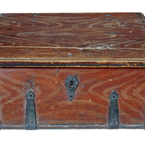 SCANDINAVIAN HAND PAINTED 19TH CENTURY PINE STRONG BOX