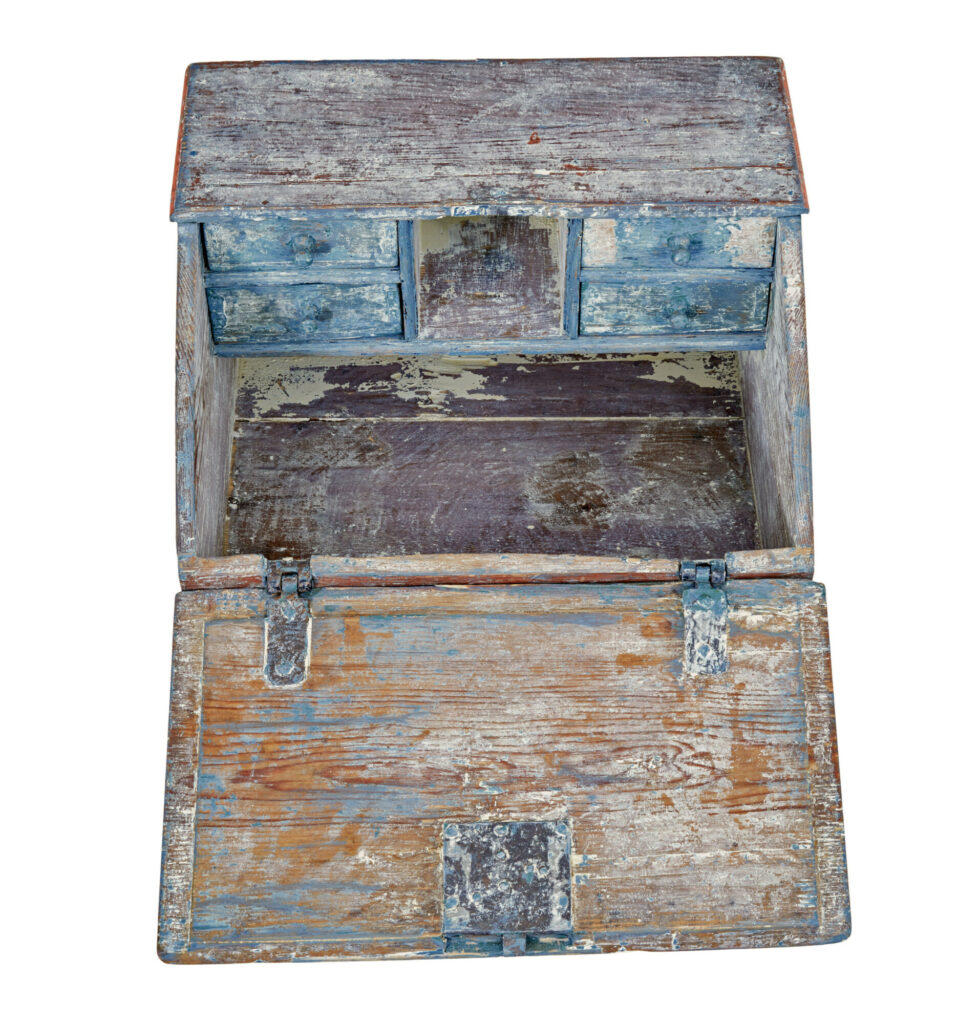 Mid 19th Century Swedish Painted Table Top Writing Desk — image 9
