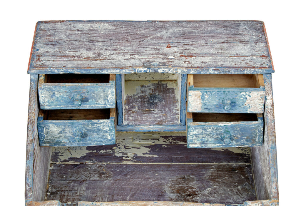 Mid 19th Century Swedish Painted Table Top Writing Desk — image 7