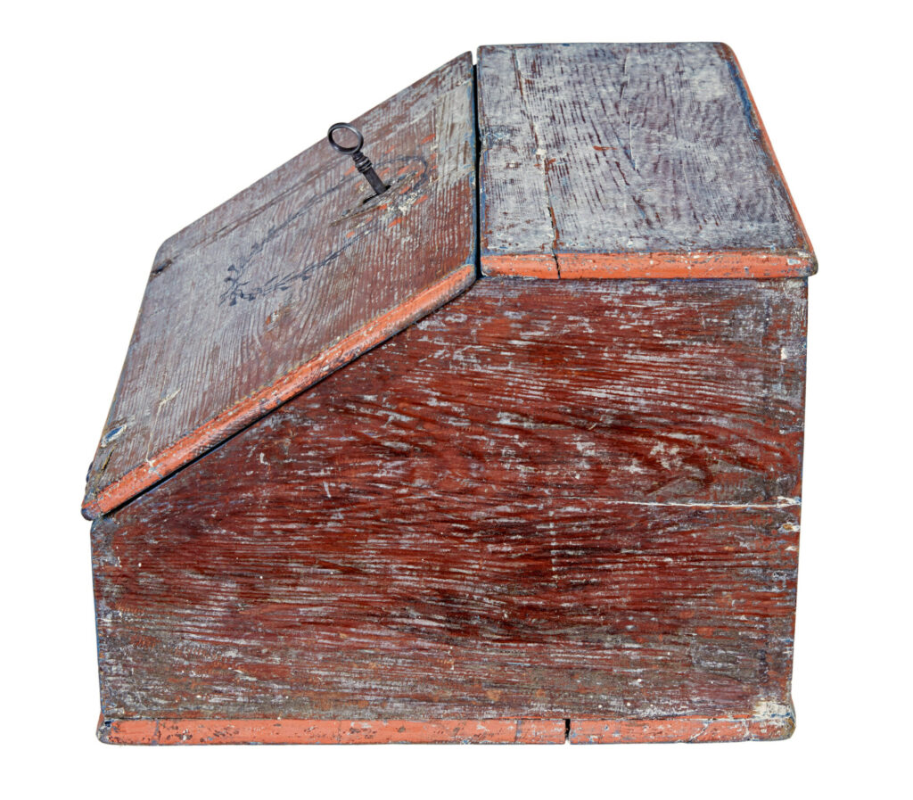 Mid 19th Century Swedish Painted Table Top Writing Desk — image 4